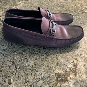 Tods’s Purple Leather Driving Loafers